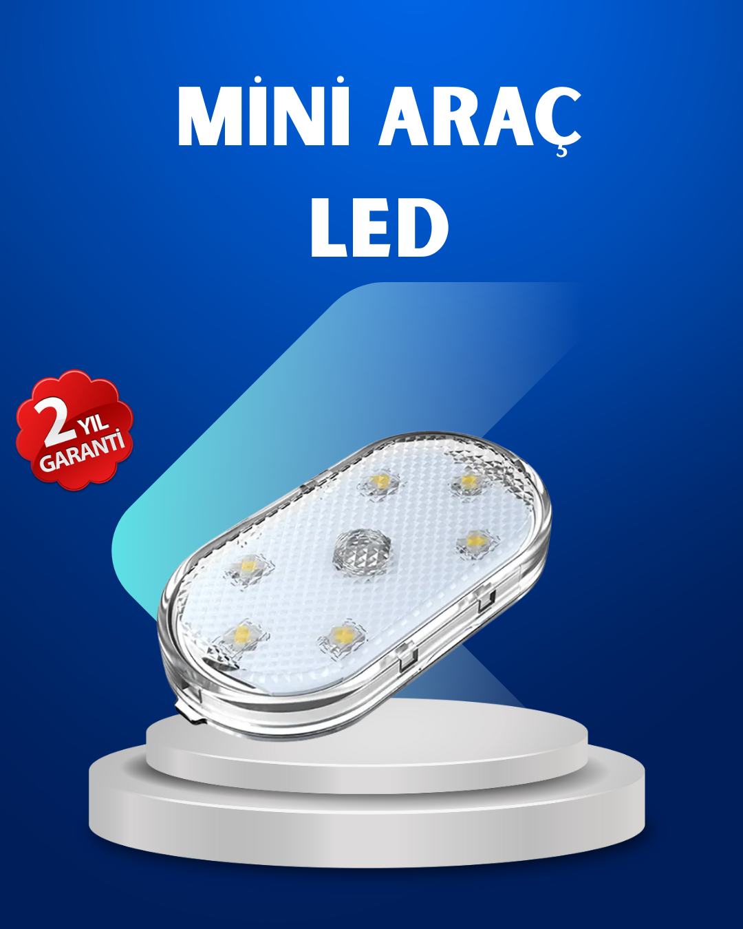 7 Renk Modlu Dokunmatik Sensörlü Mini LED Araç İçi Lamba