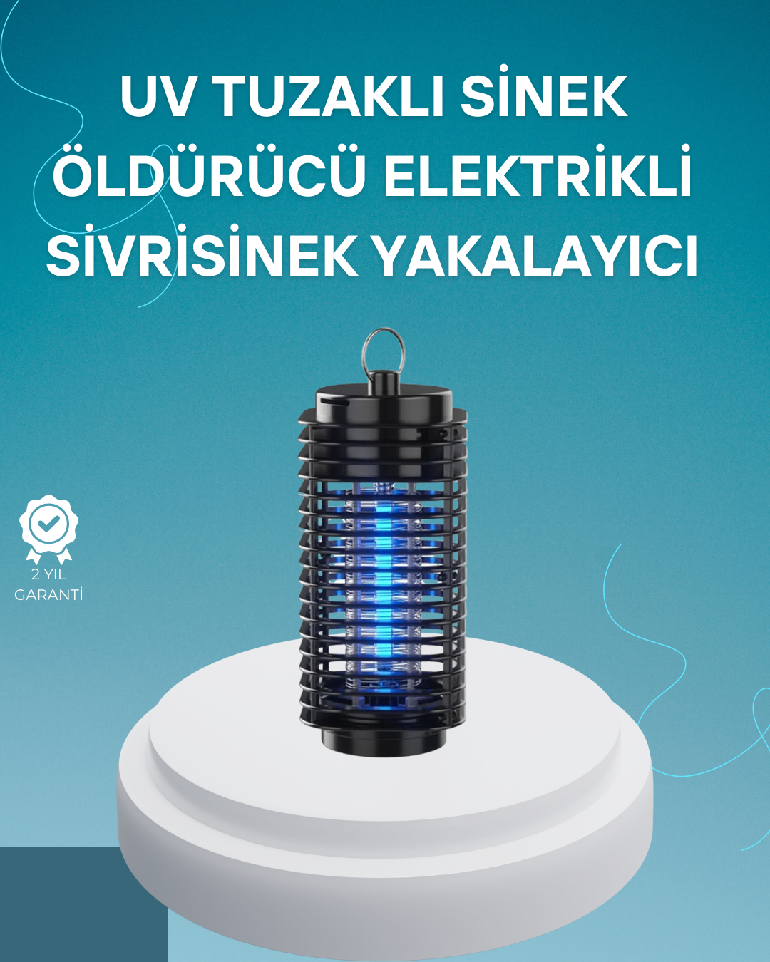 Çevre Dostu Elektrikli Sivrisinek Öldürücü Lamba – 50m² Etki Alanı