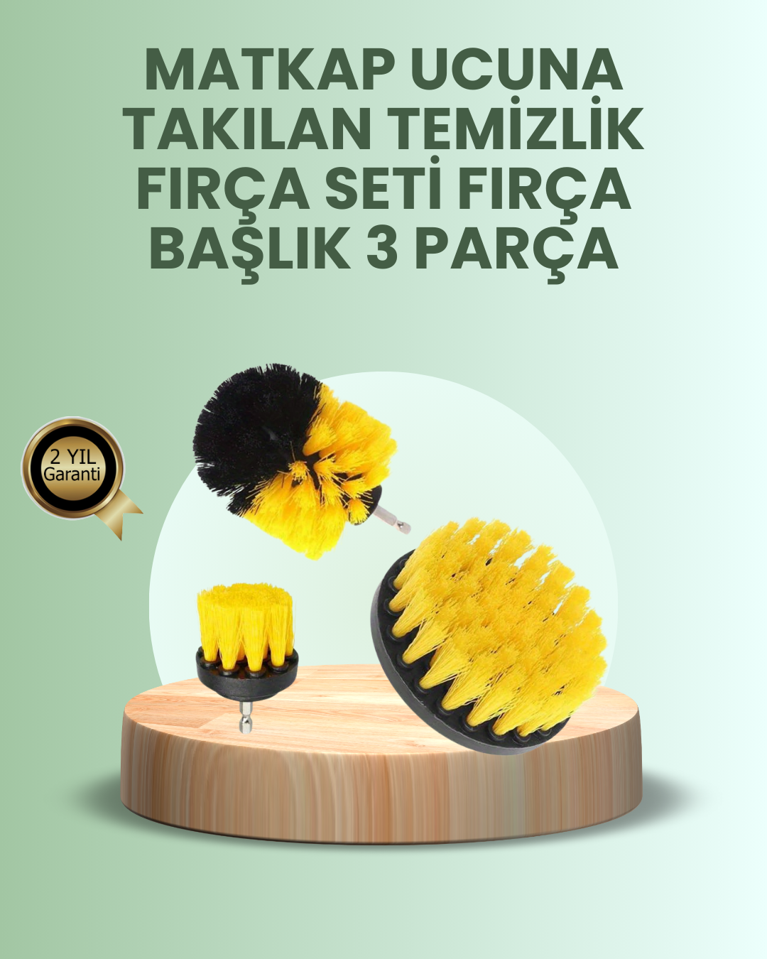 Banyo ve Mutfak İçin Matkap Ucu Temizlik Fırçası 3’lü Set