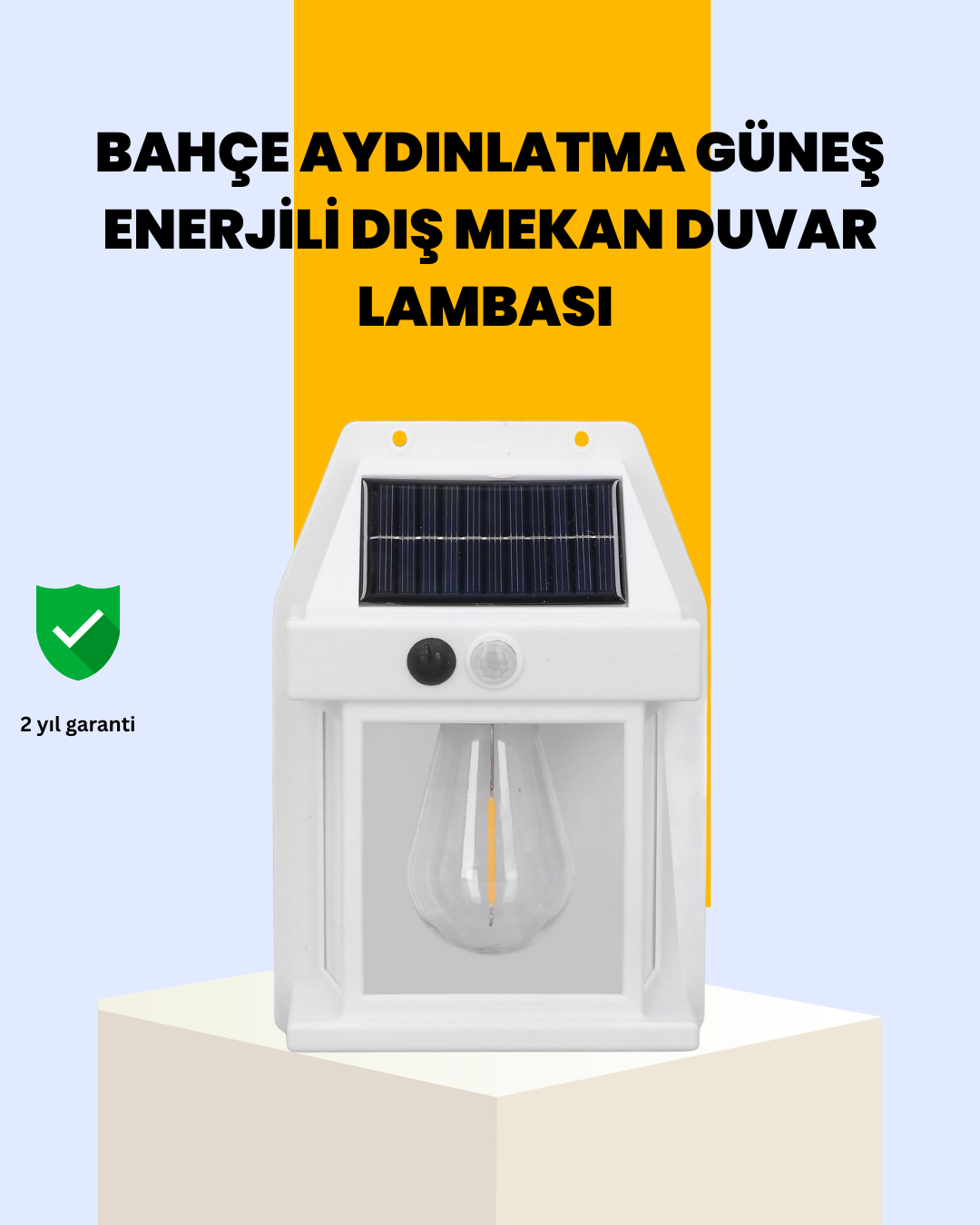 Sensörlü Solar Led Dış Duvar Aydınlatma