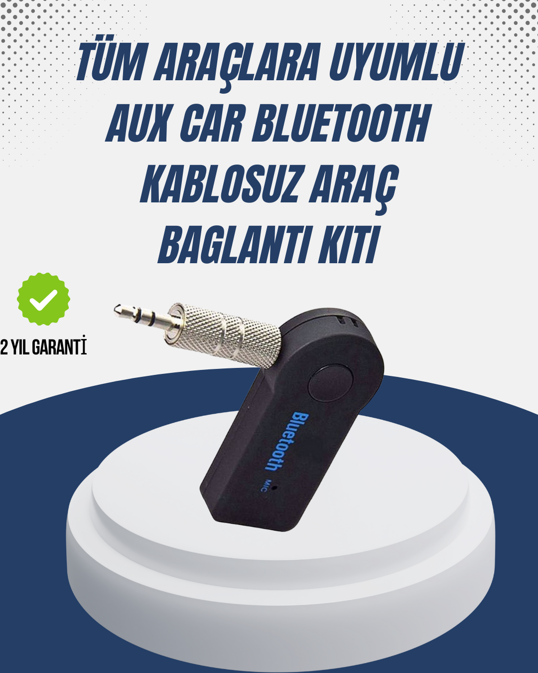Bluetooth Destekli AUX Müzik ve Konuşma Cihazı