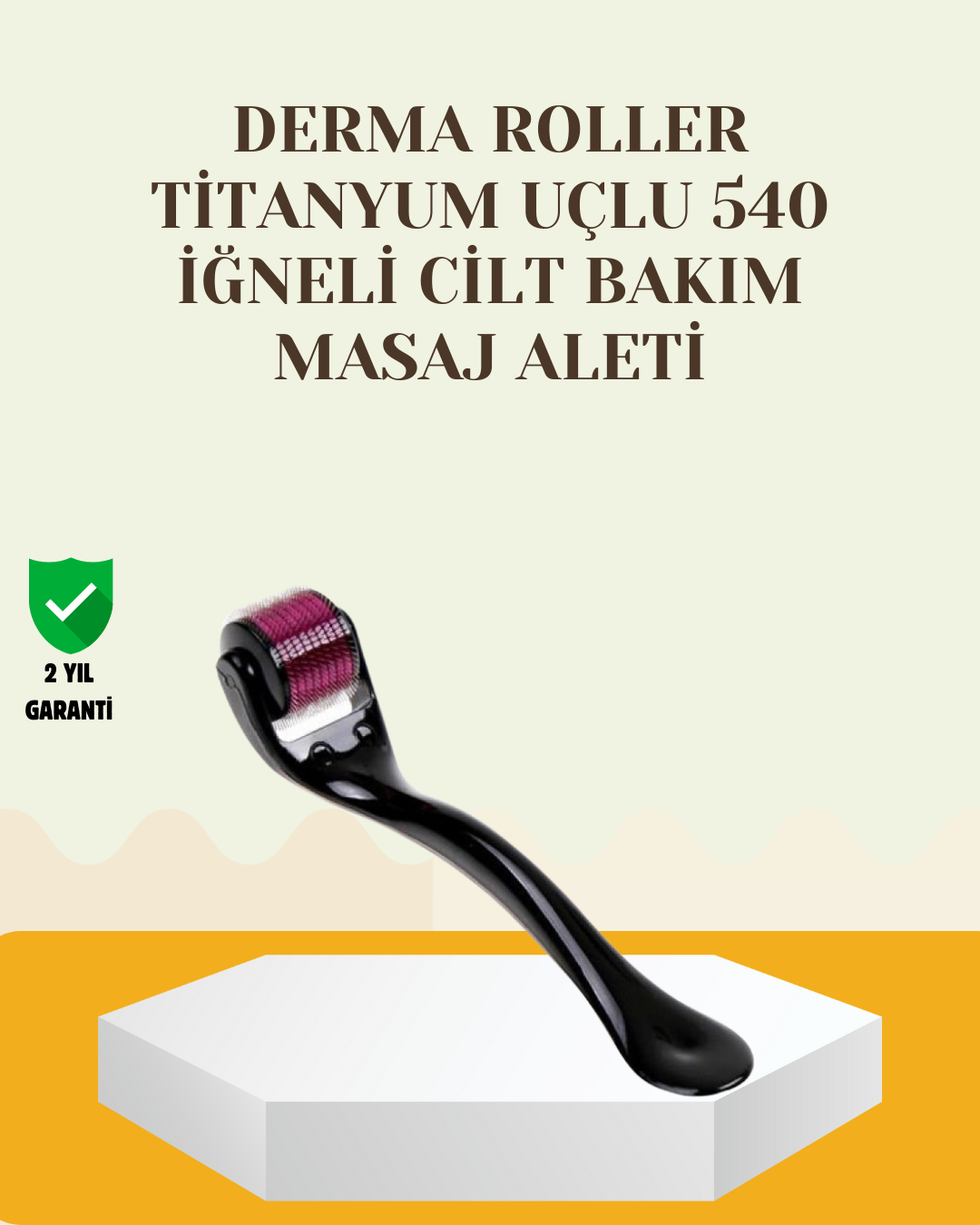 Titanyum Dermaroller 540 İğne Cilt Onarım ve Kolajen Üretim Desteği