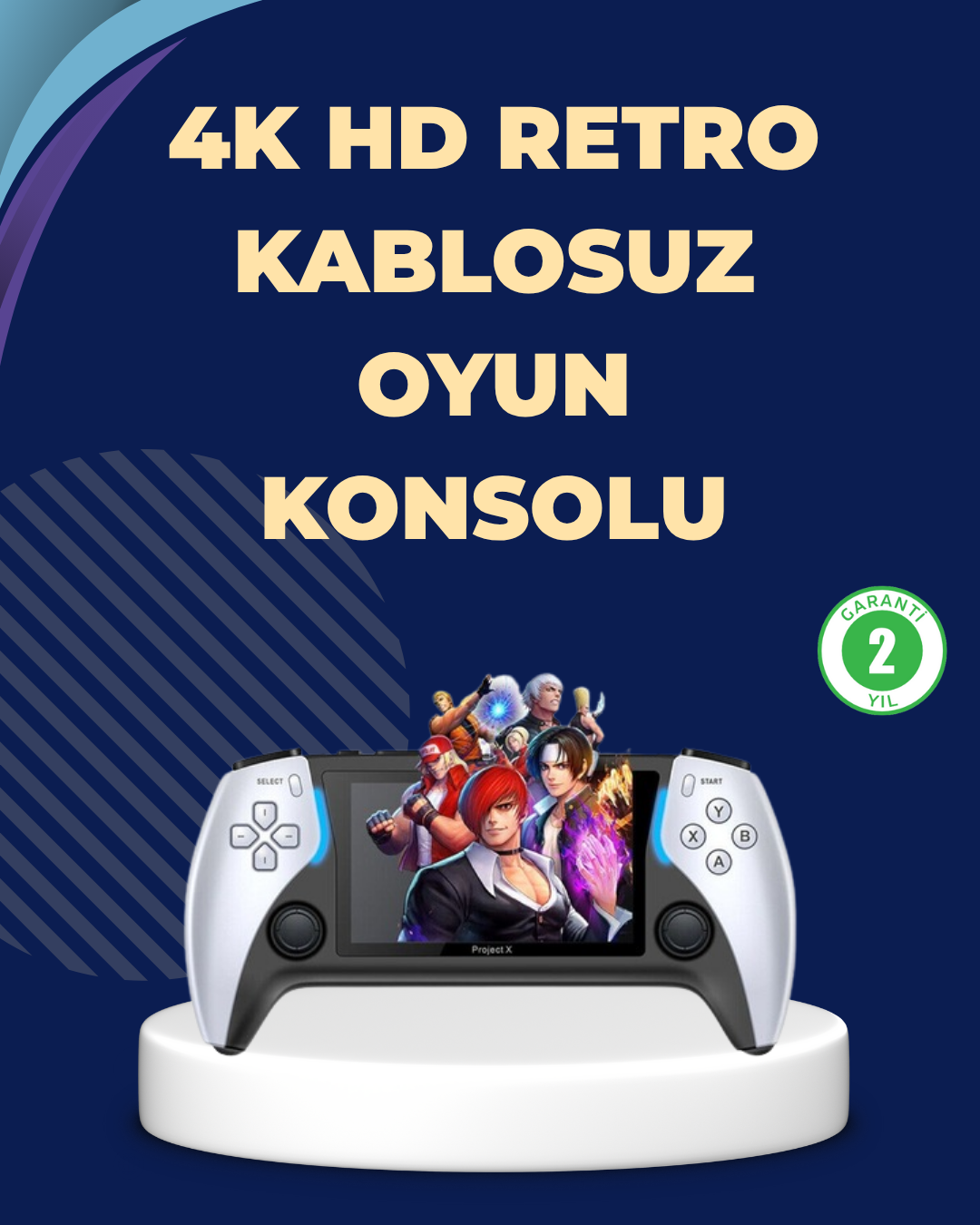 Kompakt ve Hafif Retro Oyun Konsolu 1000 Klasik Oyun Dahil