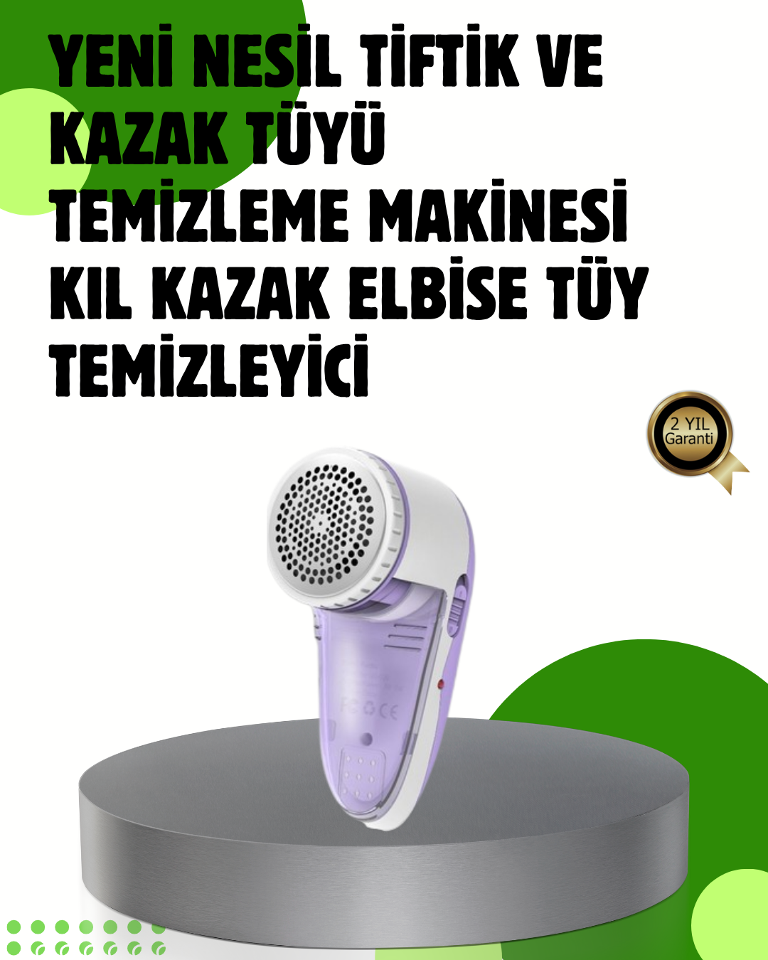 Pamuk Tiftik Tüy Temizleme Makinesi 5W – 3 Bıçaklı Sistem