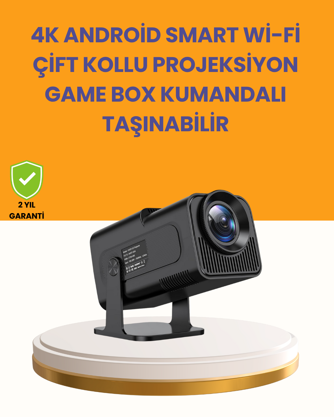 HCS350pro 1080P Full HD Taşınabilir Android Projektör