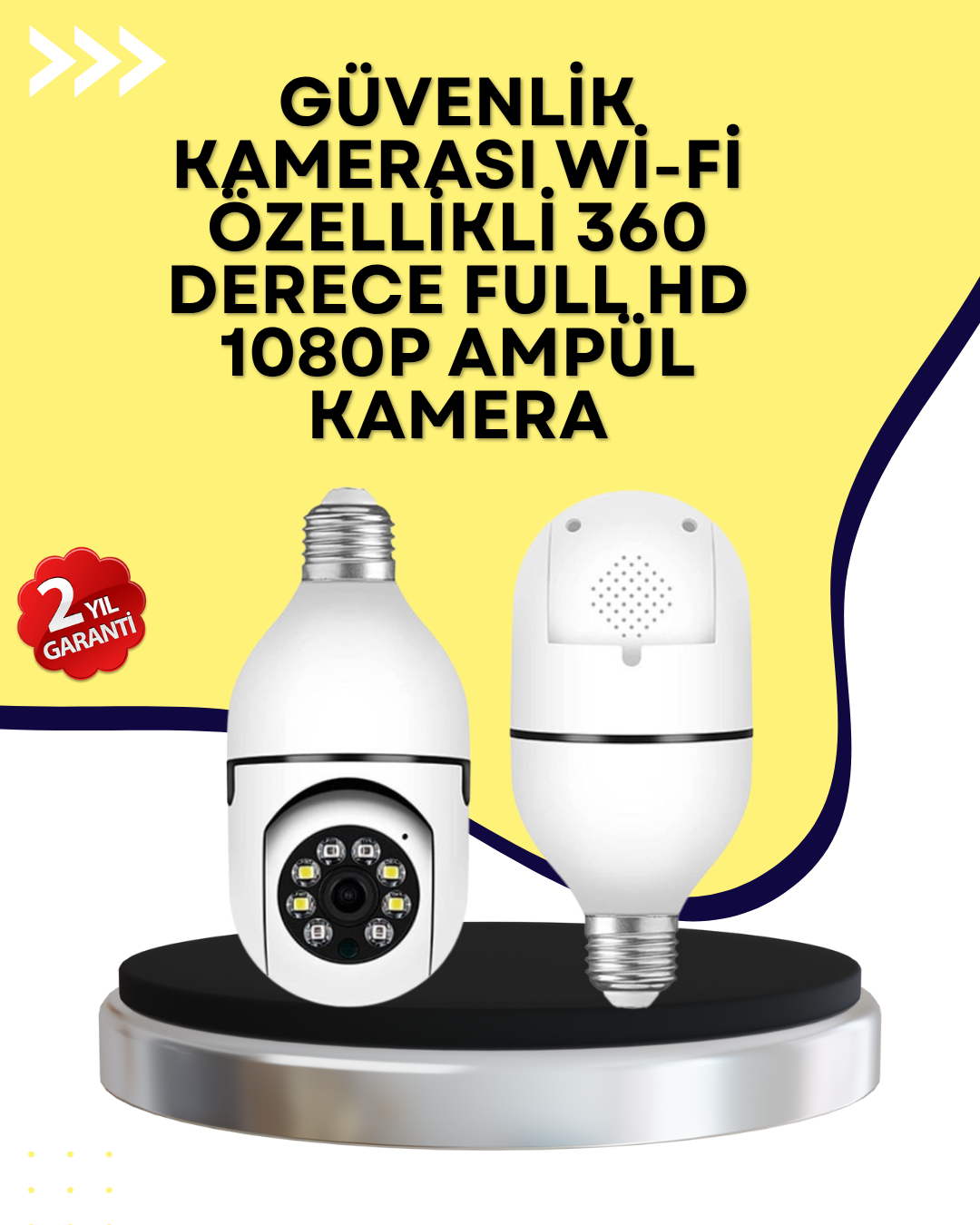 İki Yönlü Ses Destekli Ev Güvenlik Kamerası – Yerel Kayıt Özellikli