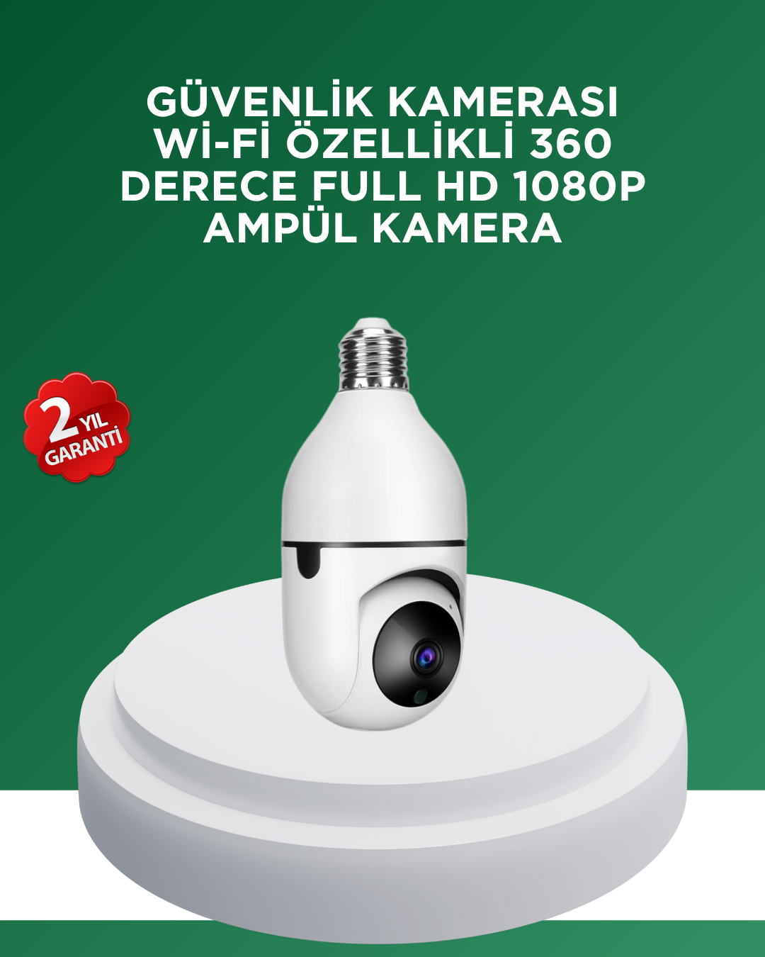 1080P Gece Görüşlü Ampul Güvenlik Kamerası – Kablolu ve Kablosuz Seçenekli