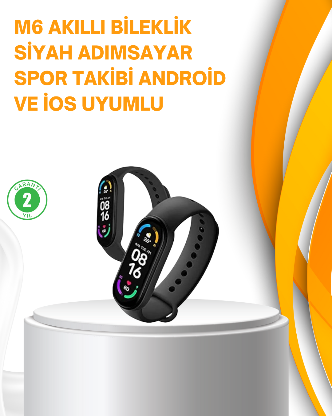 Akıllı Bileklik – Kalp Atışı, Uyku, Adımsayar ve Bildirim Takibi