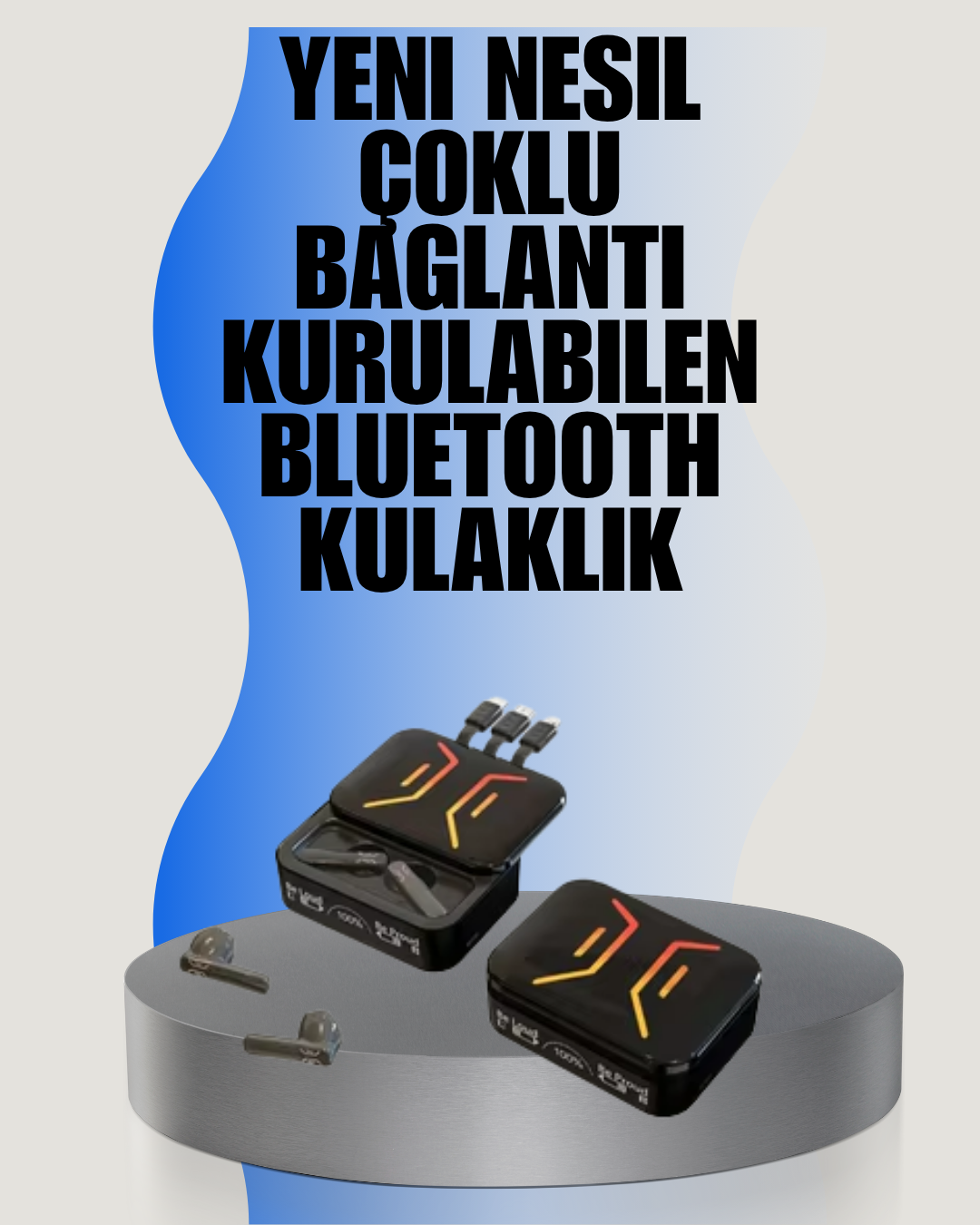 ABS Malzeme Bluetooth Kulaklık – 20 Gün Standby Süresi