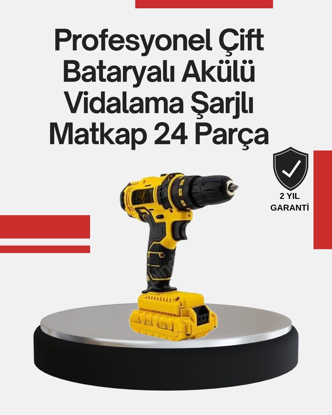 Ergonomik Tasarımlı 12V Matkap | 2 Vitesli, LED Aydınlatmalı ve Dayanıklı