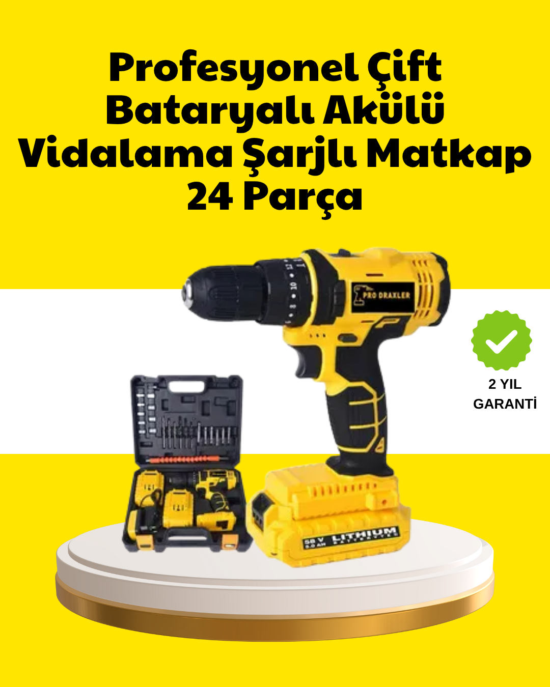 Çift Bataryalı 12V Akülü Matkap | 10 mm Metal, 20 mm Ahşap Delme Kapasitesi