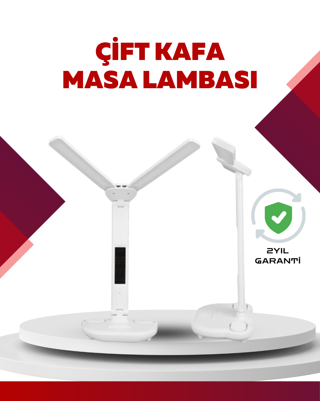 Göz Koruyucu LED Okuma Lambası | Titreşimsiz Işık, Kalemlik ve Stand Fonksiyonlu