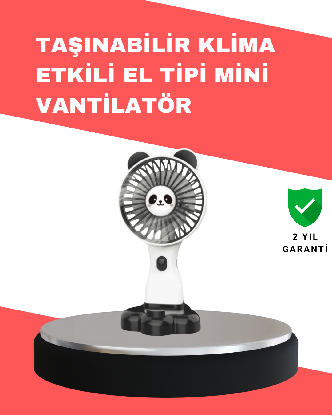 Dekoratif Tasarımlı USB Şarjlı El Vantilatörü