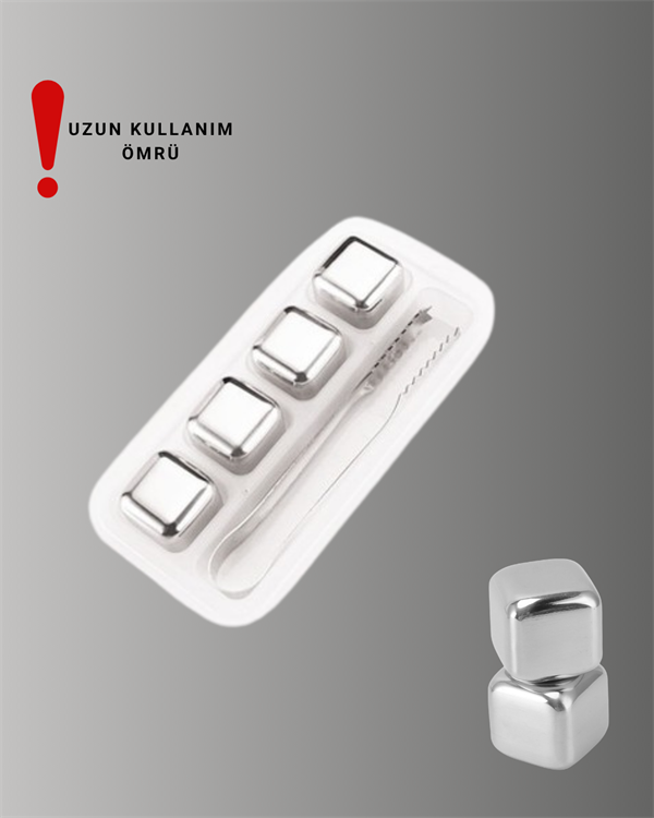 Paslanmaz Metal Buz Küpleri-Çok Amaçlı Kullanıma Uygun