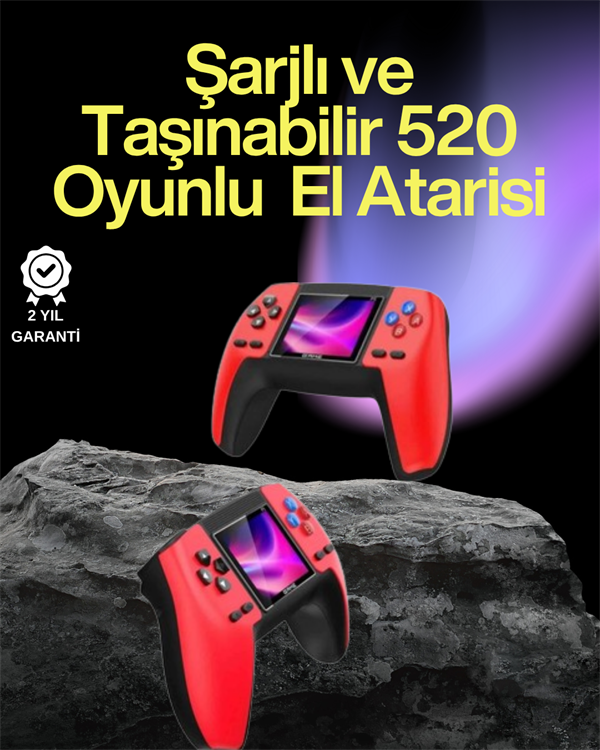 P5 Retro GamePad – 520 Klasik Oyunlu Tak-Çalıştır Mini Konsol