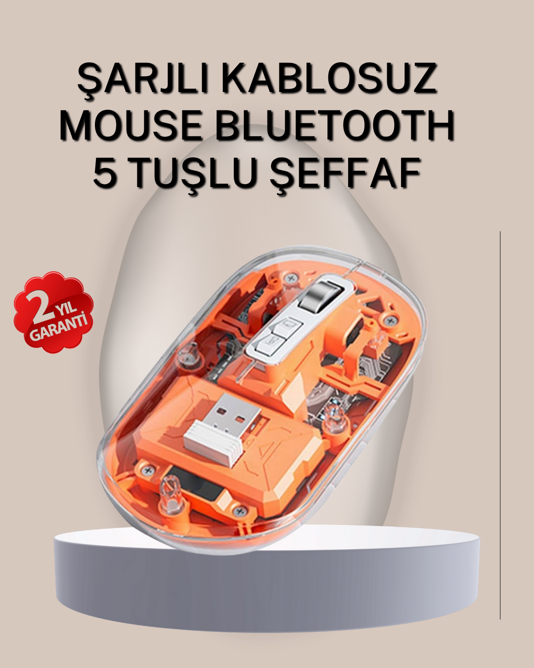 Çift Modlu Fare – USB Alıcılı ve Bluetooth Bağlantılı