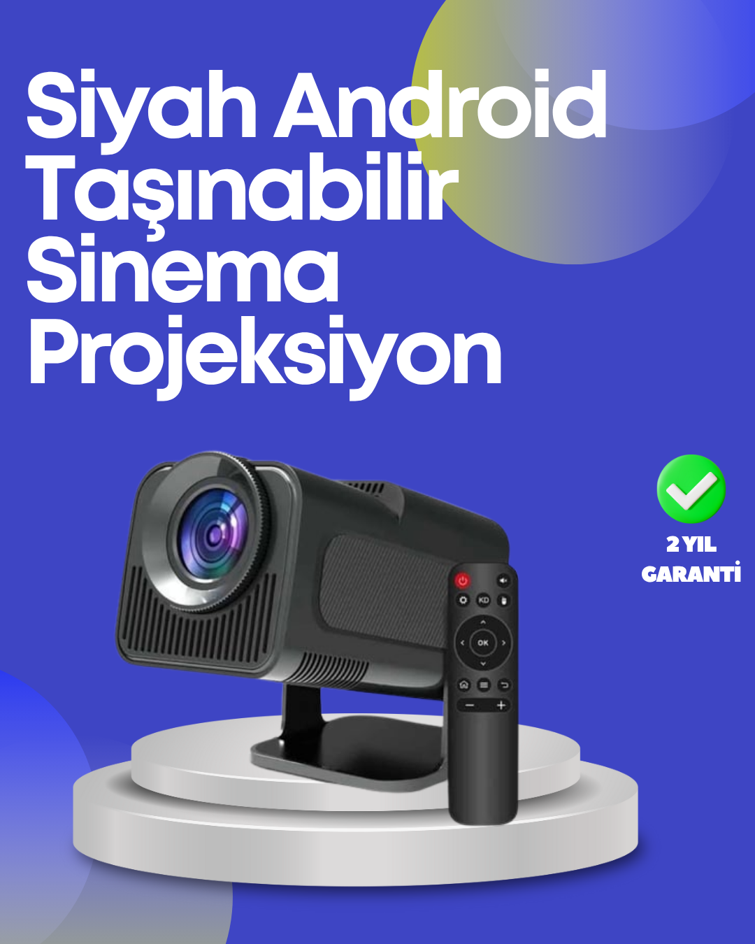 HDMI, USB ve Kulaklık Girişli Çoklu Bağlantı Seçenekli Projektör