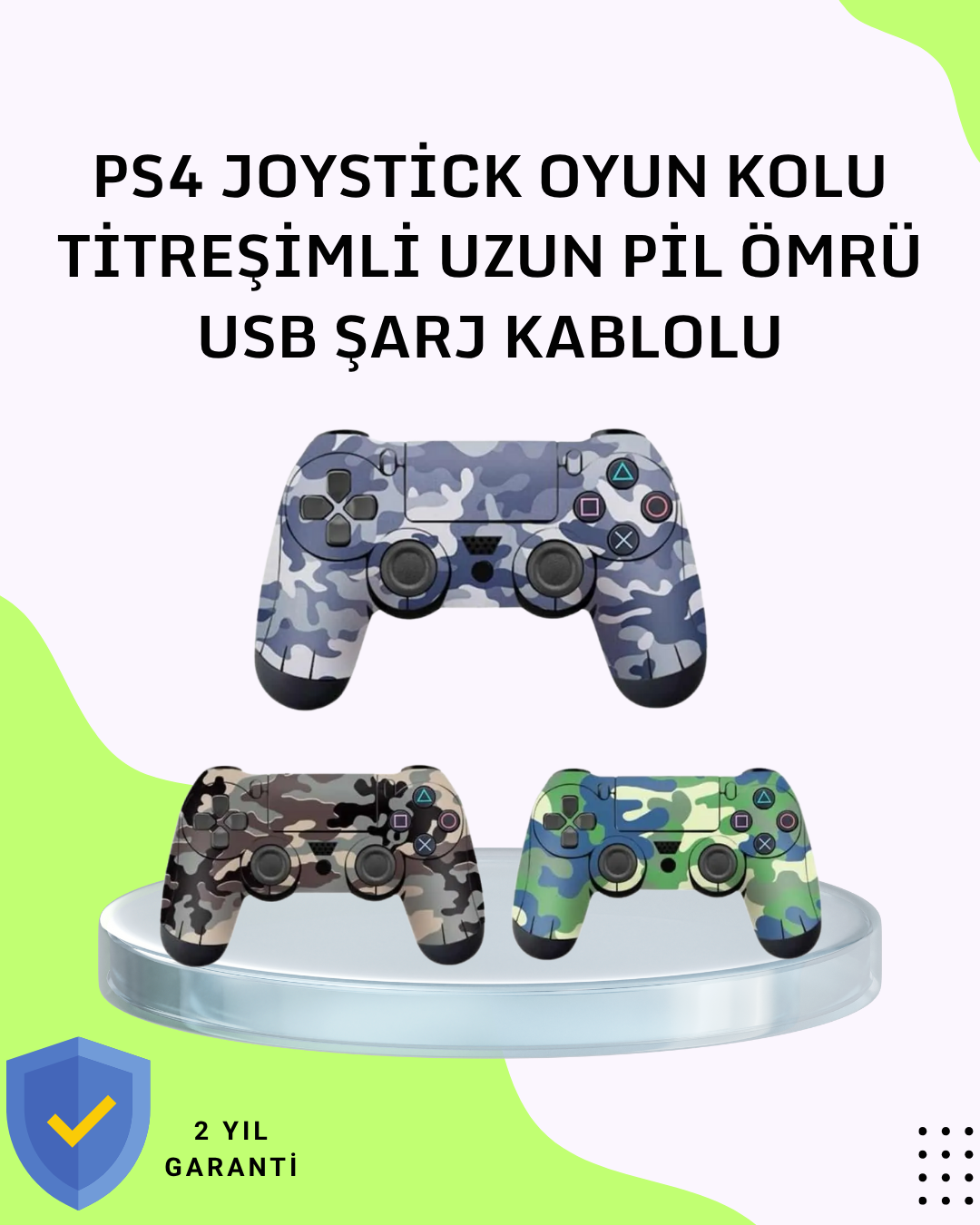 Uzun Pil Ömürlü Oyun Kolu – USB ile Hızlı Şarj Desteği