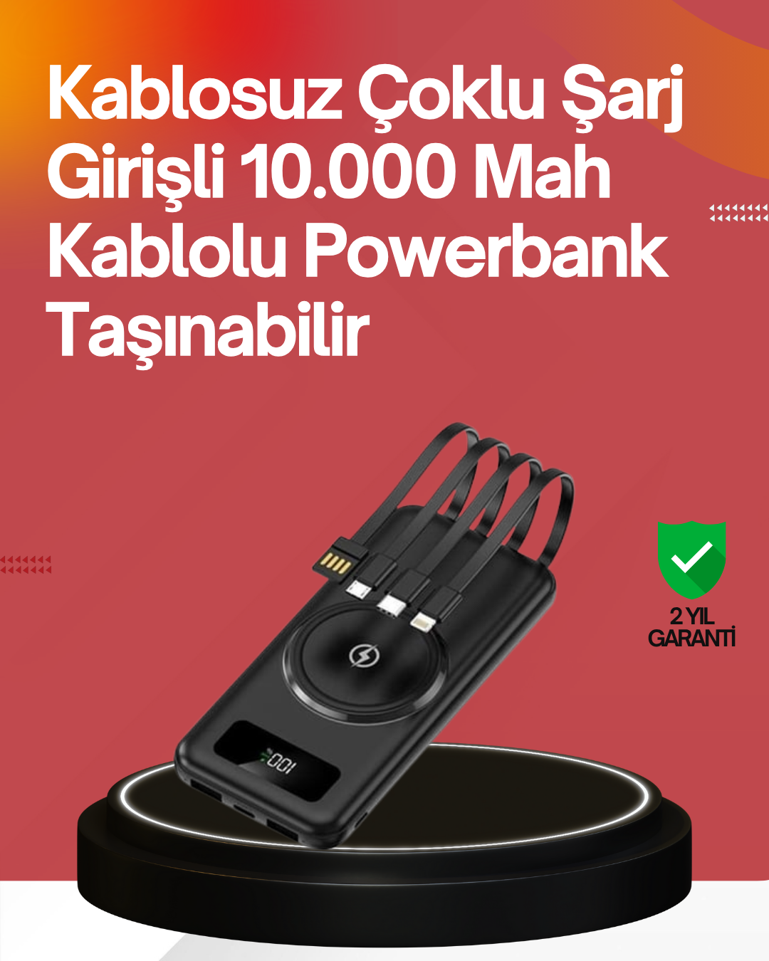 22.5W Hızlı + 15W Kablosuz Şarj – Akıllı Powerbank ile Her An Enerji