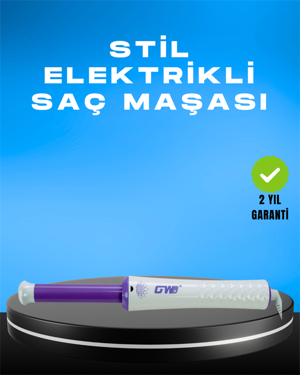 GW Saç Kıvırma Makinesi – 360° Döner Başlık, Negatif İyon Teknolojisiyle