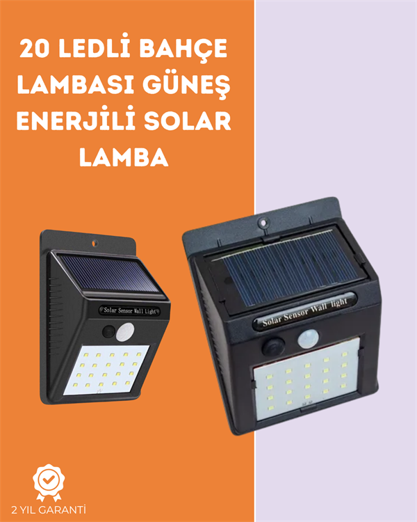 Kablosuz Solar LED Lamba | Bahçe, Veranda, Merdiven Işığı, Otomatik Aç-Kapa Sensörlü