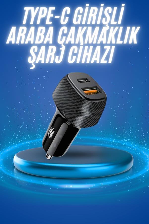 38W Oto Çakmaklık Araç Içi Şarj Cihazı Hızlı Şarj Uzun Ömürlü