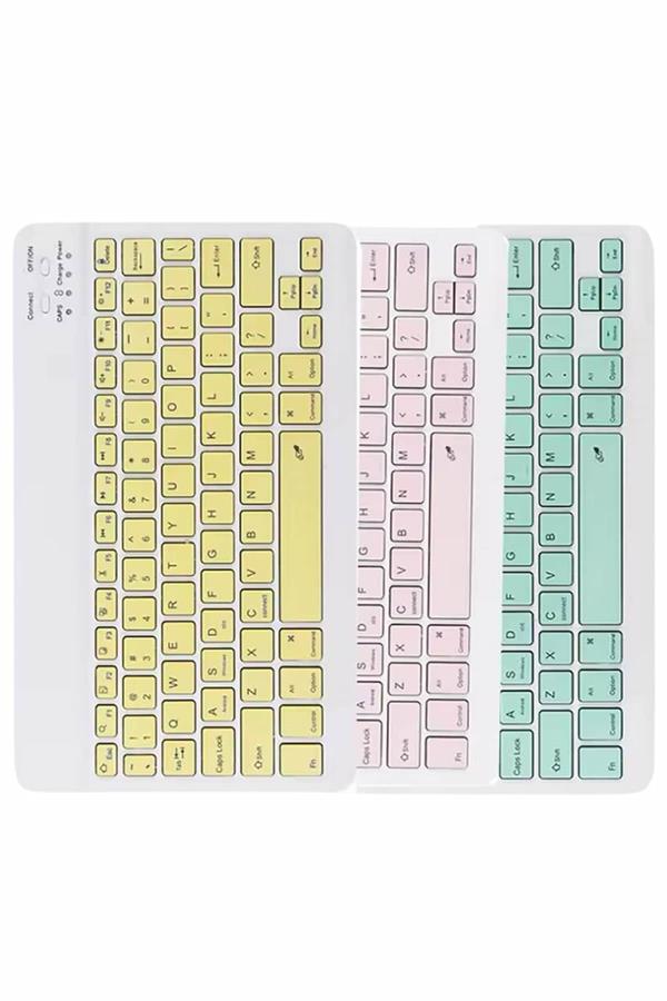 Bluetooth Şarj Edilebilir Mini Q Klavye Kablosuz Taşınabilir