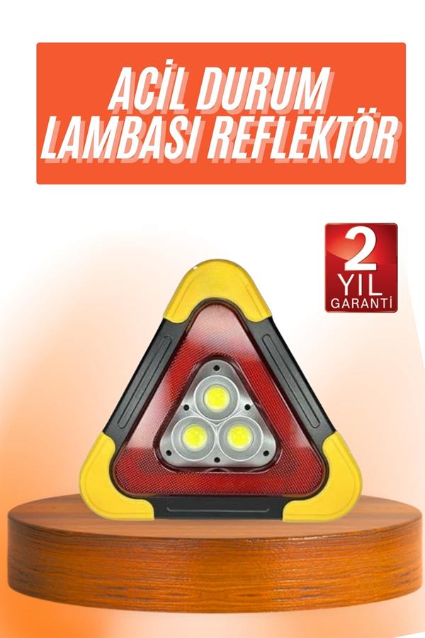 Reflektör Güneş Enerjili Taşınabilir Portatif Acil Güvenlik Işığı Araba Acil Uyarı Işığı