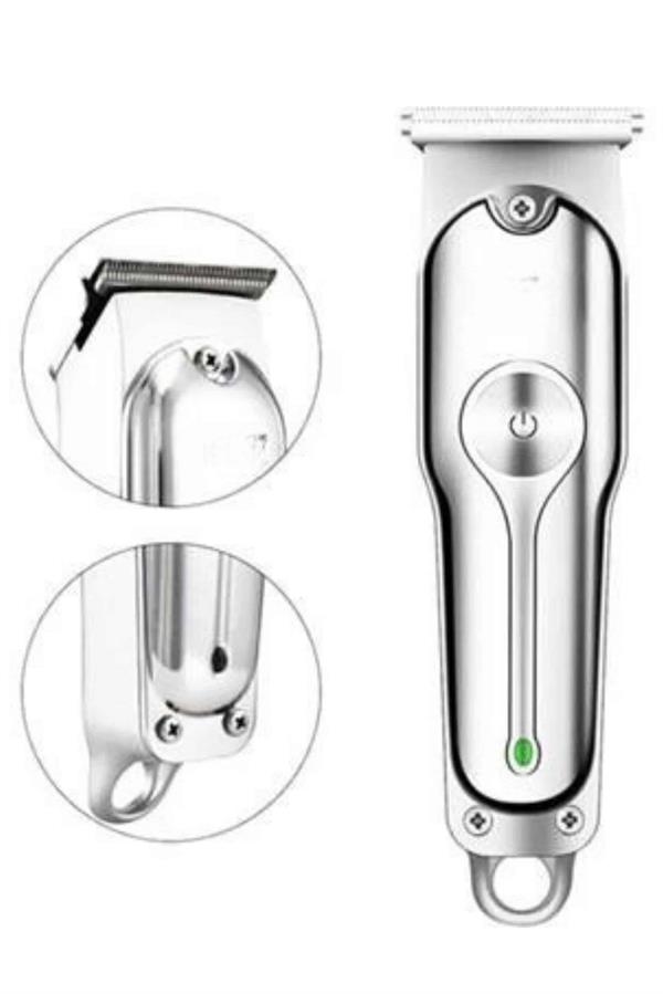 Paslanmaz Çelik Bıçaklı Kablosuz Şarjlı Dijital Göstergeli Tıraş Makinesi