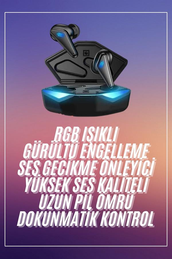 Oyuncu Kulaklığı Mikrofonlu Kablosuz Gaming Kulaklık Powerban Yüksek Ses Kaliteli