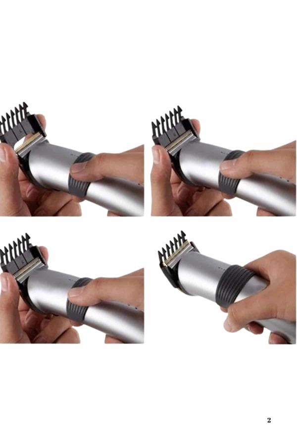 Yeni Nesil Profesyonel Şarjlı Saç Sakal Tıraş Makinesi Ayarlanabilir 4 Taraklı