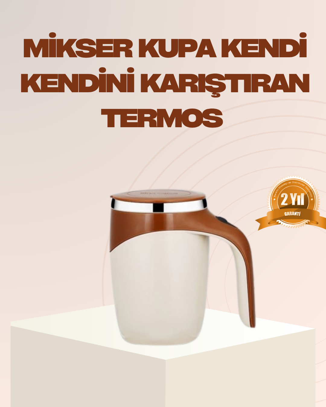 USB Şarjlı Manyetik Karıştırıcı Kupa – Otomatik Kahve Karıştırma Bardağı