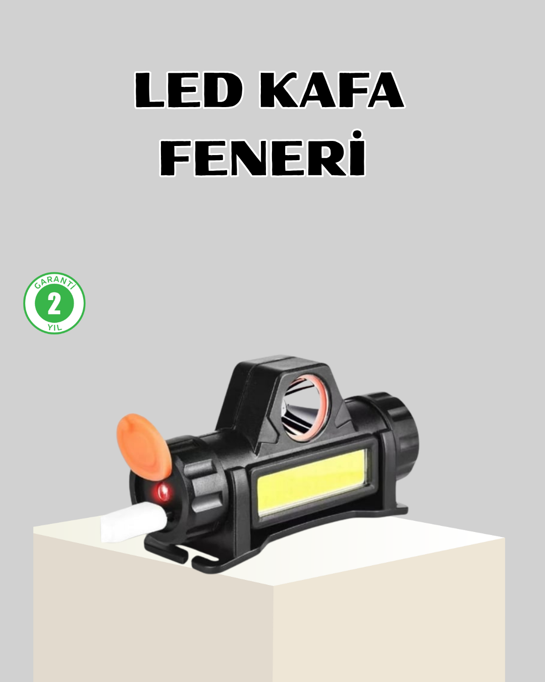 Kamp ve Doğa İçin Şarjlı LED Baş Feneri – Mıknatıslı, Su Geçirmez
