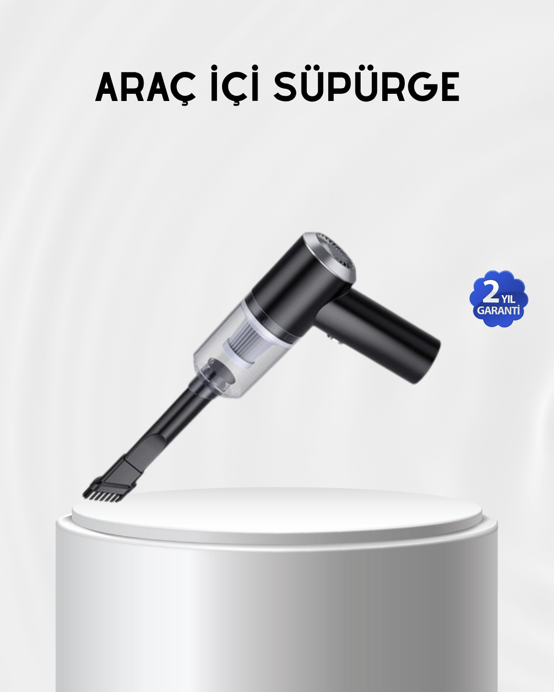 Kablosuz El Süpürgesi – Araç İçi Temizlik İçin 5500PA Güçlü Emiş, USB Şarjlı