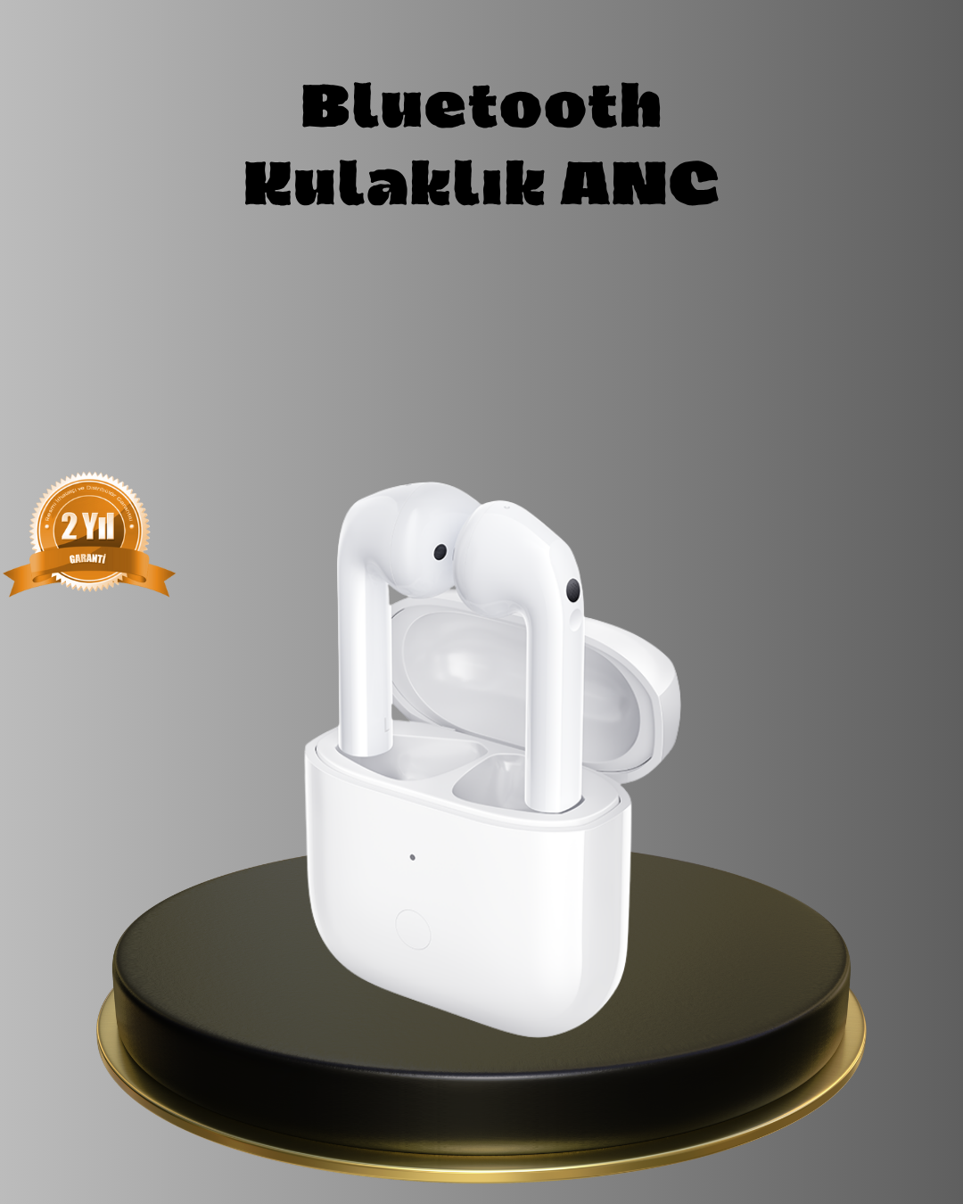 Bluetooth Kulak Üstü Kulaklık – ANC Teknolojili, Mikrofonlu, Konforlu Tasarım
