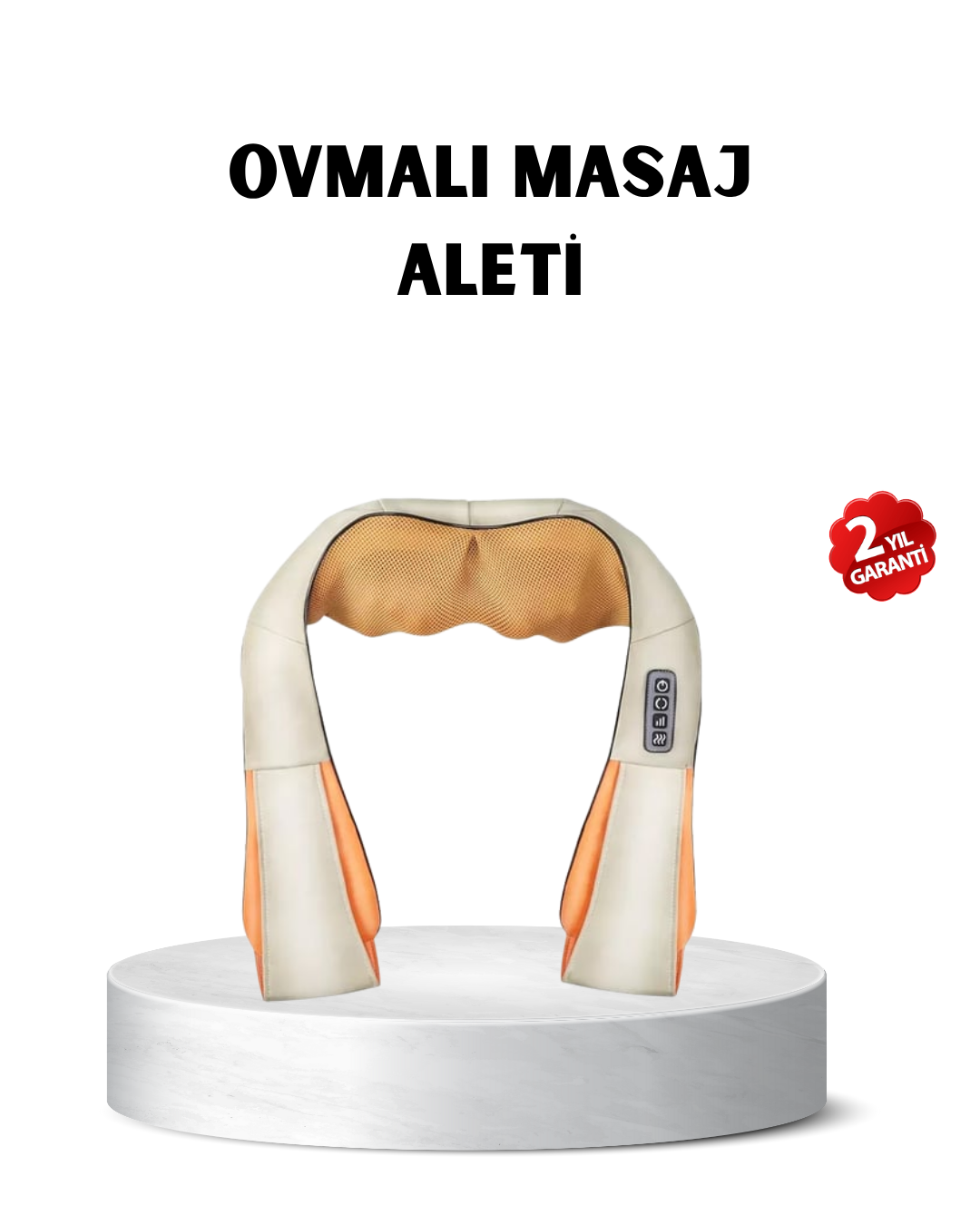 Ergonomik Ovmalı Masaj Aleti – Isıtmalı,