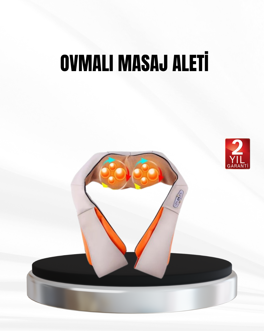 Yoğurmalı Isıtmalı Masaj Aleti – Ev, Ofis ve Araç Kullanımına Uygun, Çok Bölgeli Masaj Sistemi