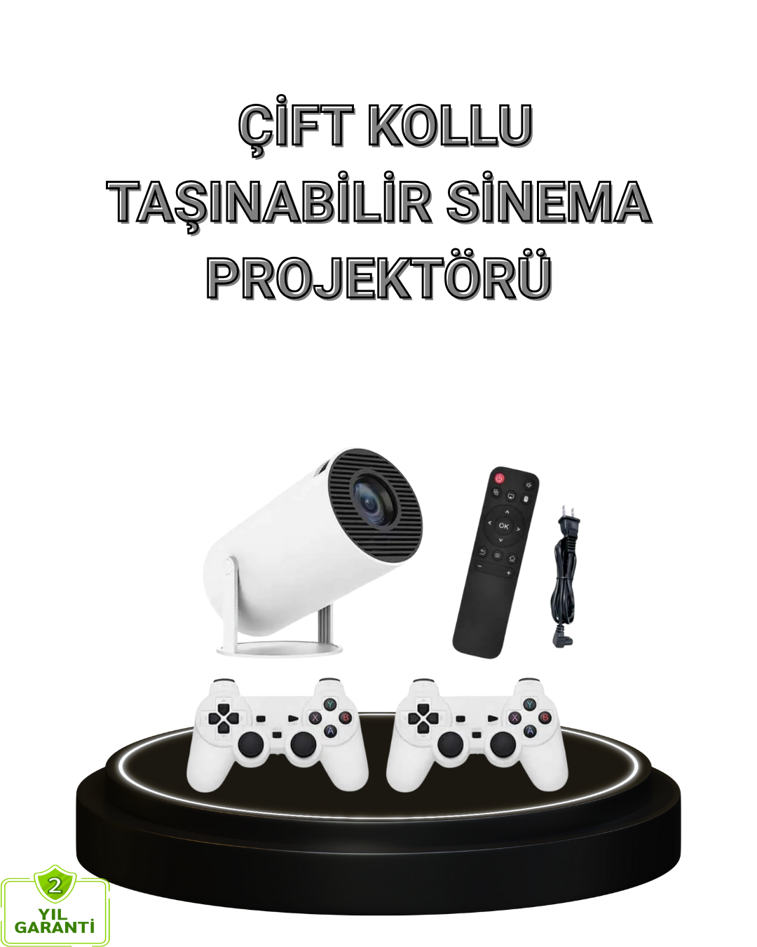 Bluetooth 5.0 ve Wi-Fi 6 Akıllı 4K Projeksiyon