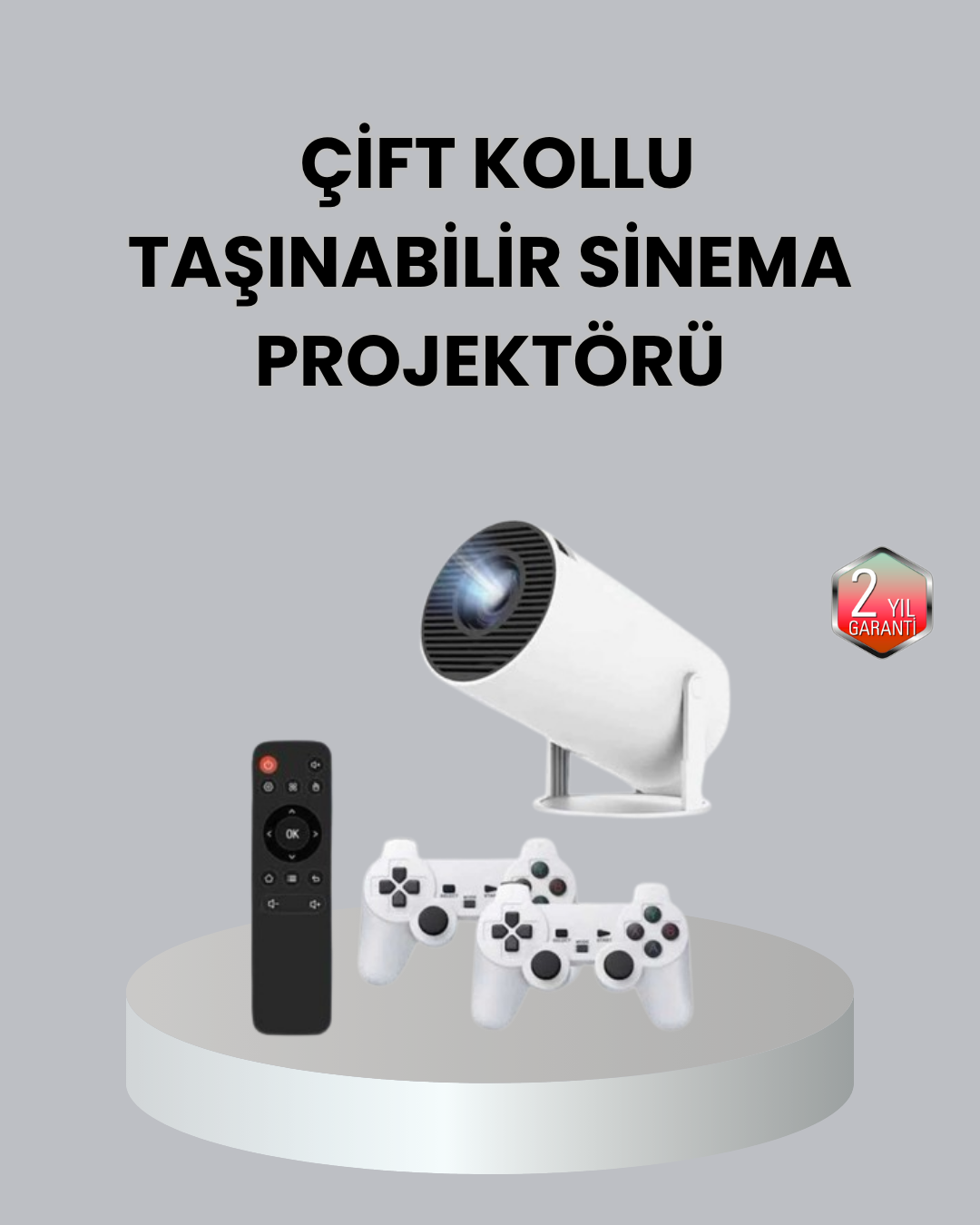 4K Wi-Fi 6 Projeksiyon Cihazı – 10.000+ Oyun Desteği, Kablosuz Bağlantı ve Çoklu Giriş Portları