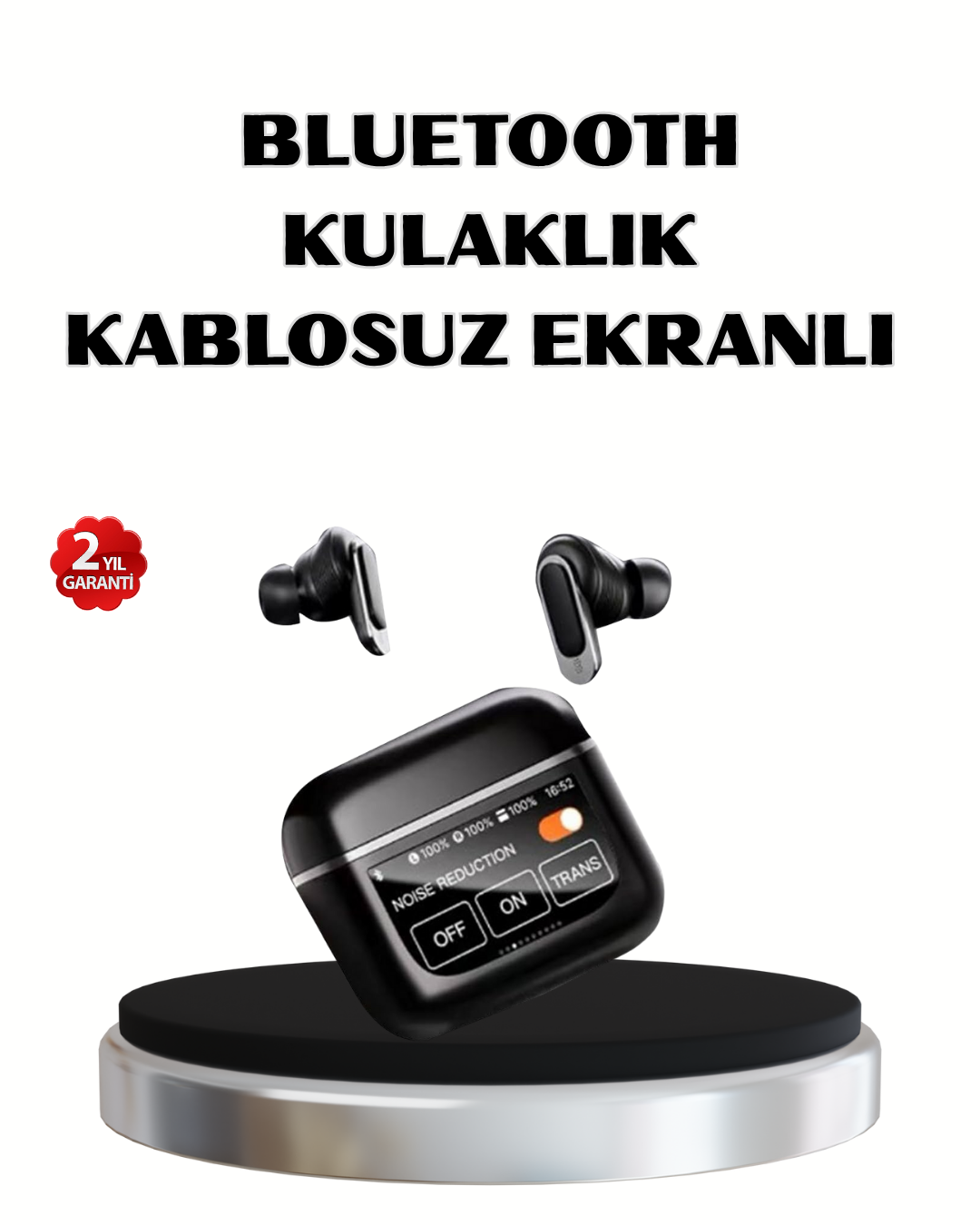 ANC Teknolojili Kablosuz Bluetooth Kulaklık – Dokunmatik, Dijital Göstergeli, Yüksek Ses Kalitesi