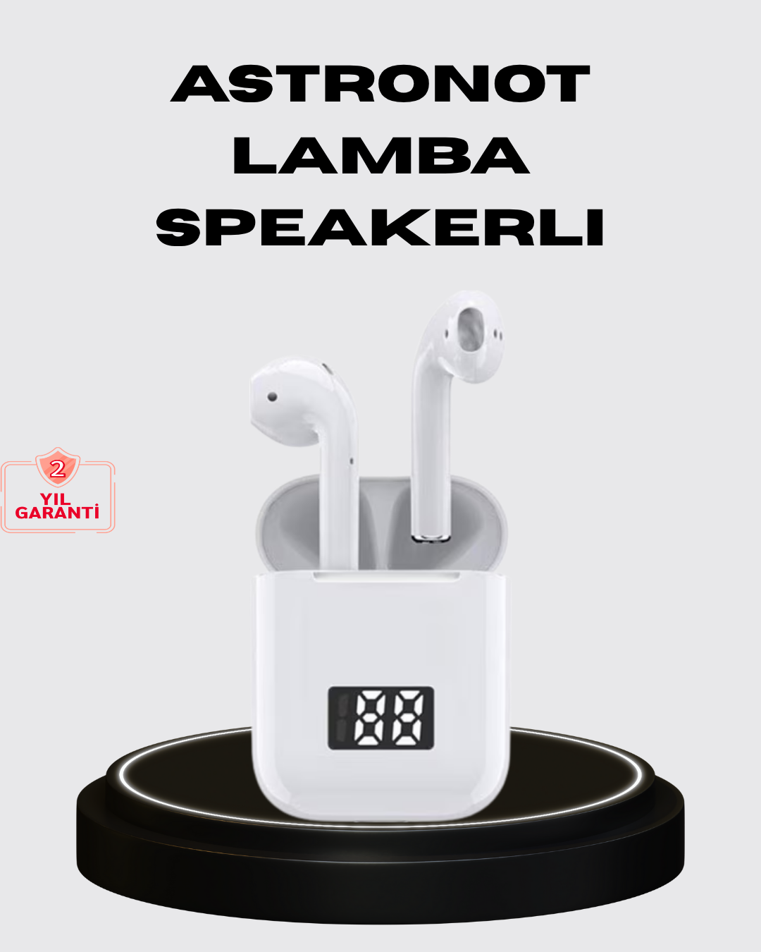 Bluetooth 5.0 Kablosuz Kulaklık – LED Şarj Göstergesi, Dokunmatik Kontrol ve Suya Dayanıklı Tasarım