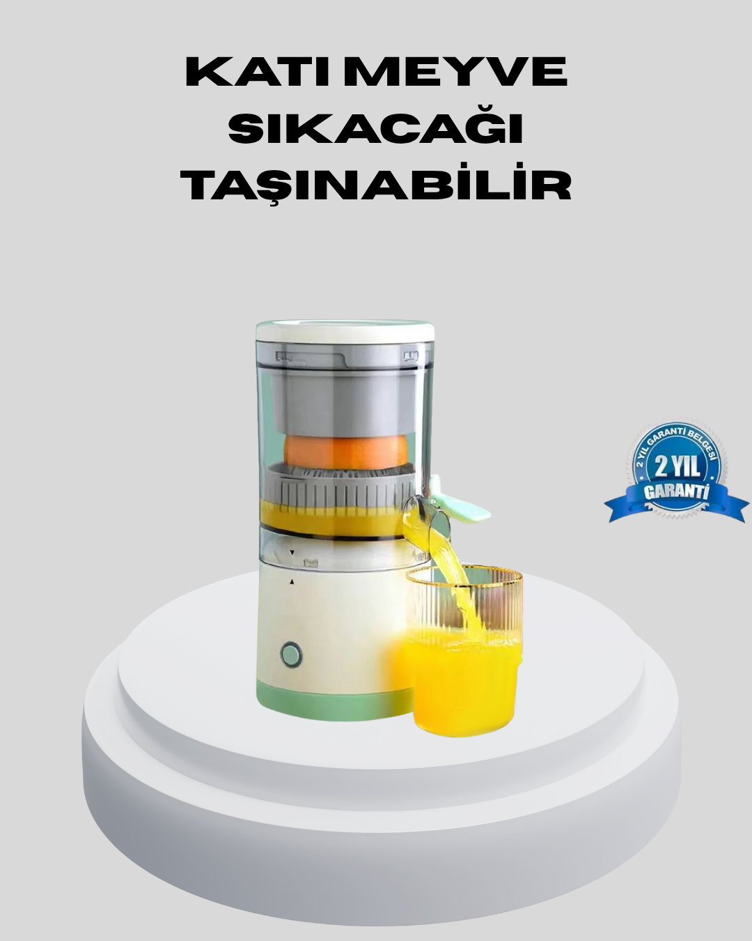 USB Şarjlı Mini Meyve Sıkacağı – Çift Bıçaklı, Güvenlik Kilitli