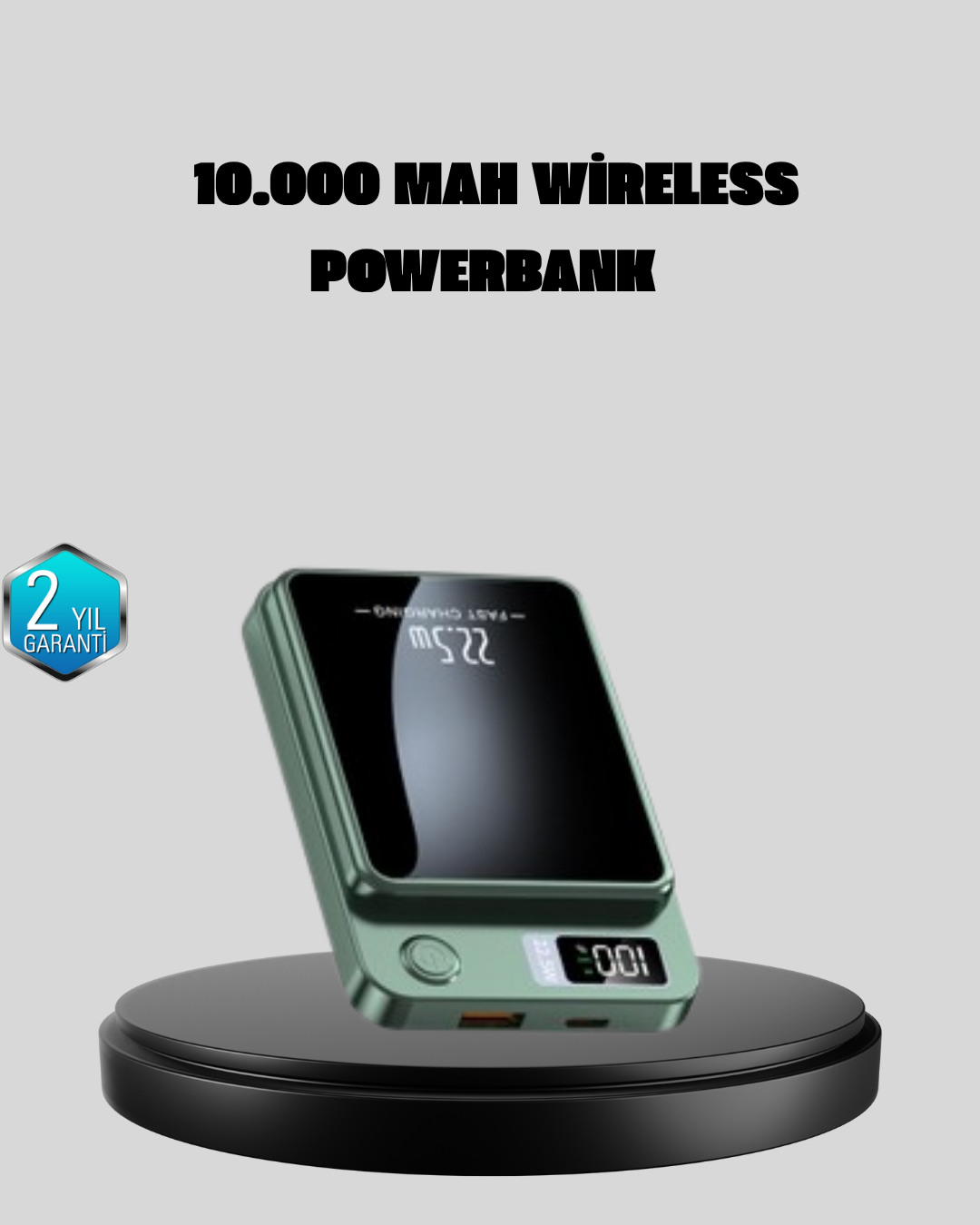 MagSafe Powerbank 22.5W Hızlı Şarjlı ve Kompakt Kablosuz Şarj Cihazı