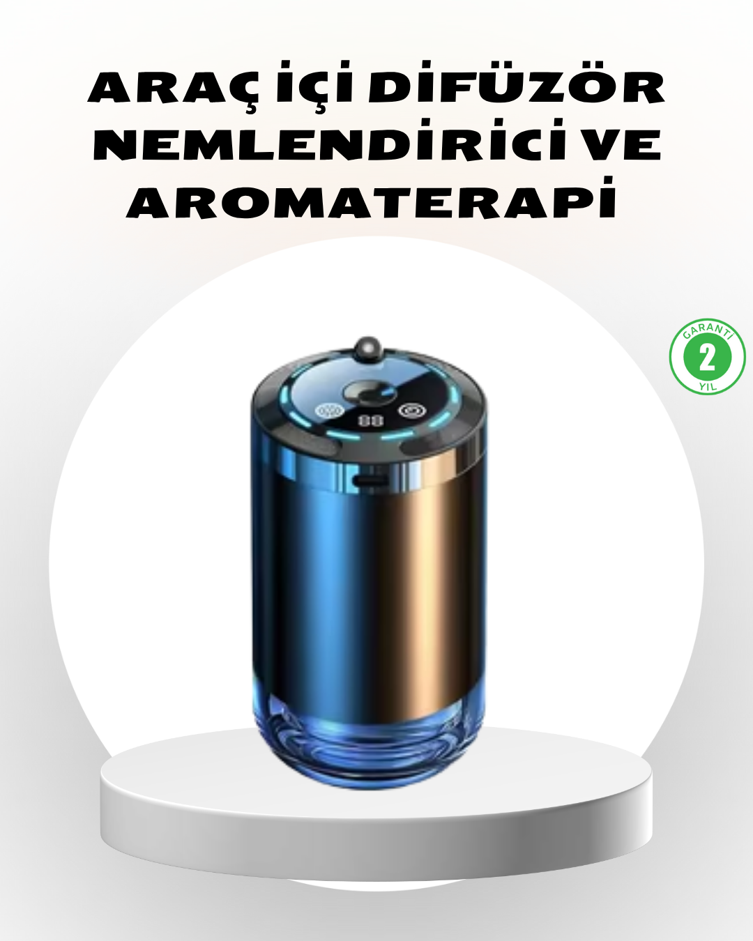 Araç İçi Difüzör Yıldız Projeksiyonlu ve Aromaterapi Özellikli