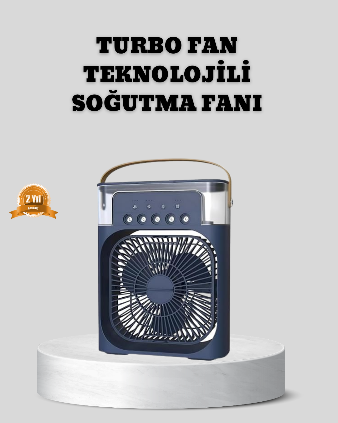 Sessiz Çalışan Turbo Fan Güçlü Hava Akışlı Masa Üstü Vantilatör