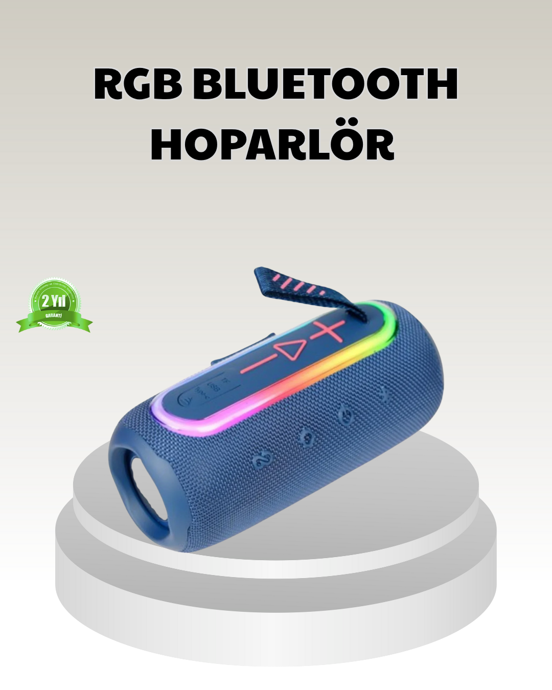 Mavi Taşınabilir Bluetooth Hoparlör Kompakt Tasarım ve ...