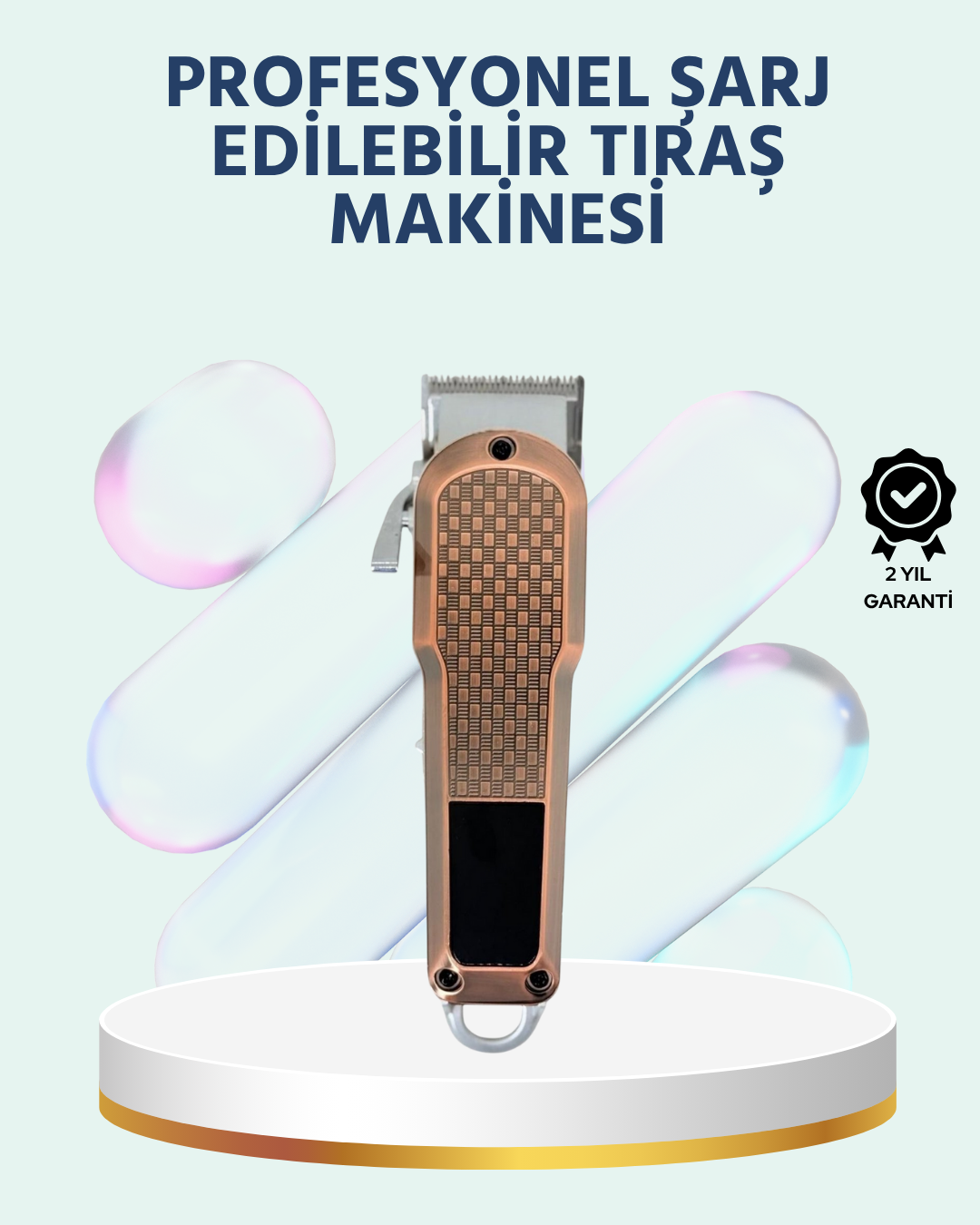 Şarjlı Saç Kesme Makinesi – Type-C Girişli, LCD Ekranlı ve Sessiz Motor