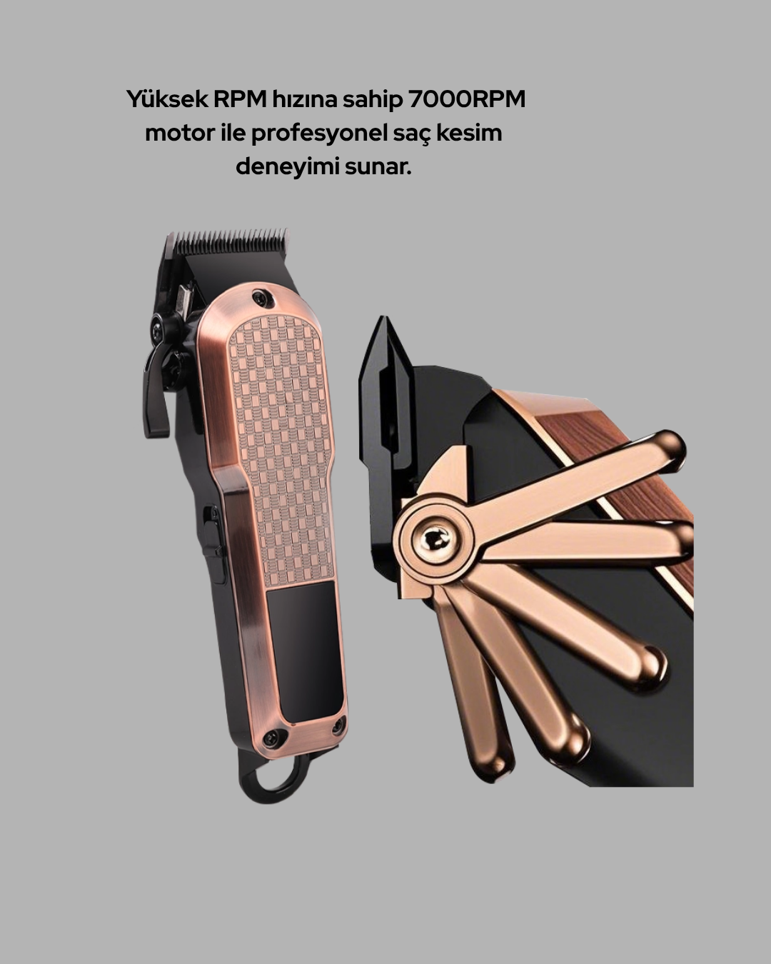 Şarjlı Saç Kesme Makinesi – Type-C Girişli, LCD Ekranlı ve Sessiz Motor