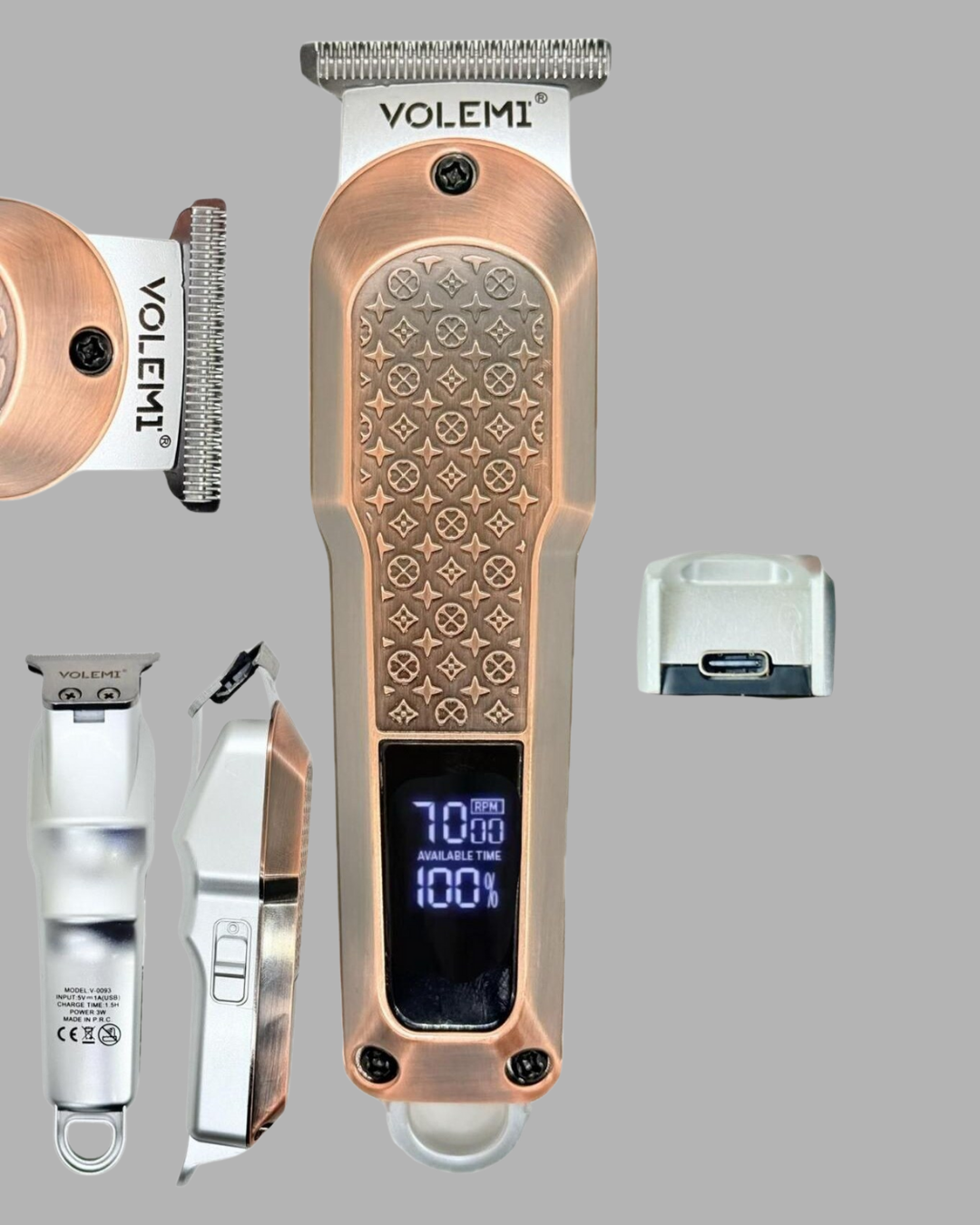 Erkek Bakım Makinesi – LCD Ekranlı 7000RPM Şarjlı Saç ve Sakal Kesme Cihazı