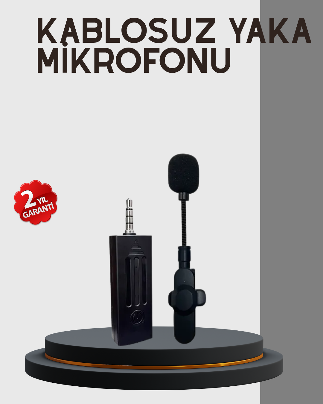 Kablosuz Profesyonel Mikrofon – 360° Ses Yakalama, 60 m Menzil, Gürültü Engelleyici